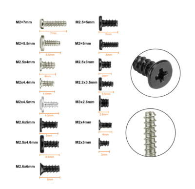 M2 M2.2 M2.5 M2.6 M3 hochpräzise Laptop-Schrauben Micro Tiny - KOSTENLOSER VERSAND