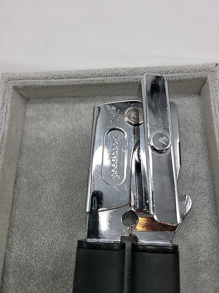 GoodCook Stainless Steel Manual Can Opener with Soft Grip Handles, Silver/Black - Image 2 of 4