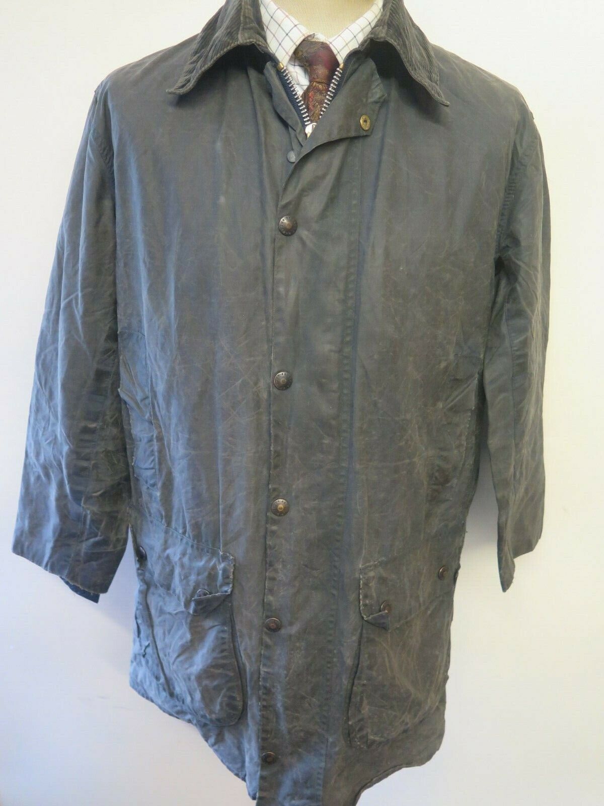 Vintage Barbour A205 Border Waxed Cotton Jacket / Coa… - Gem