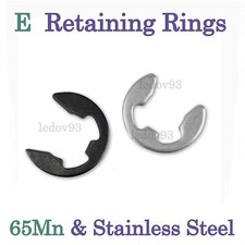 65Mn External E-CLIPS Retaining Washers Stainless Steel Circlip Ring  1.2mm-15mm