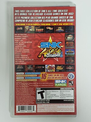 SNK Arcade Classics, Vol. 1 (Sony Playstation Portable PSP SNK Arcade Classics, Vol. 1 (Sony Playstation Portable PSP