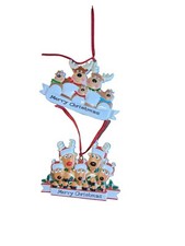 Family Christmas Xmas Tree Bauble Decoration Ornament Elk Deer Pack Of 2