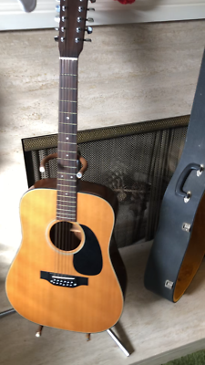 Old-Time String Band Songbook 中古品 Vintage Guitar Natural Original Hard Shell Case 12 String JAPANESE