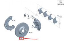 MERCEDES-BENZ GLC X254 Bremsscheibe vorne A2064211500 NEU ORIGINAL