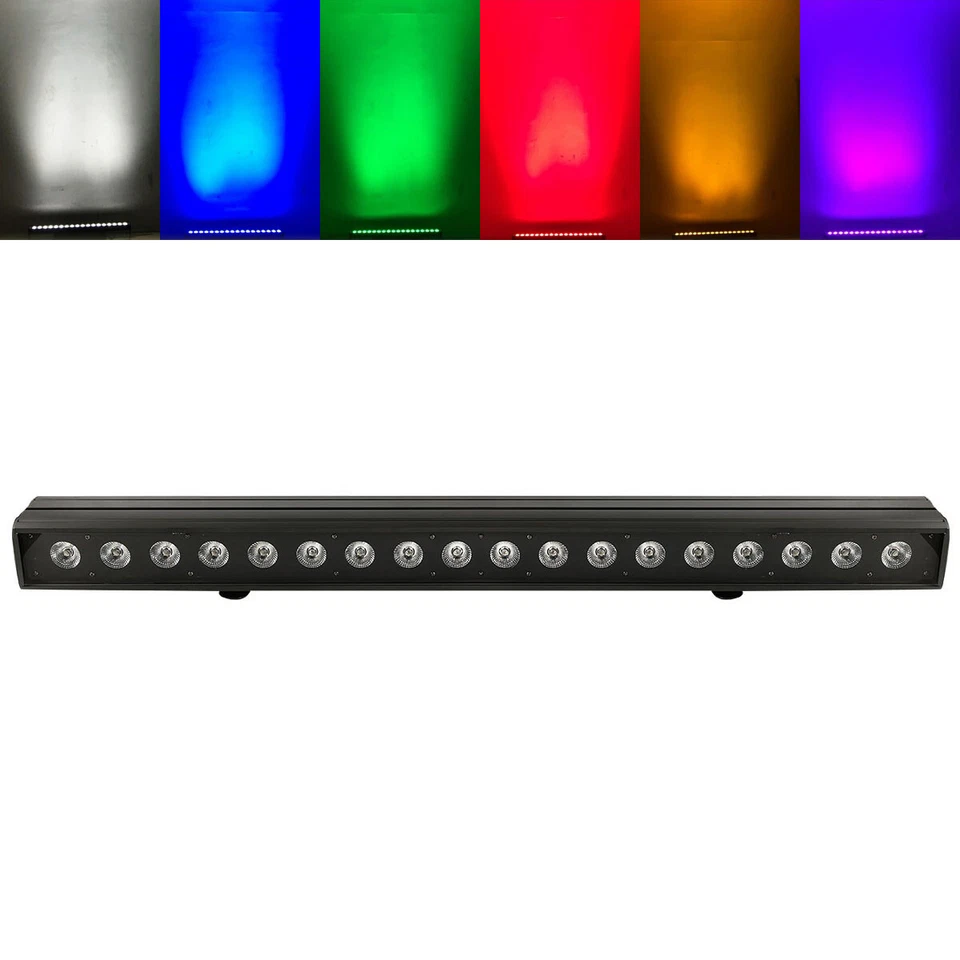 2PCS 270W RGBWA UV 6in1 LED Light Bar DMX Wall Wash Light Stage DJ Light Beam US - Image 4 of 4