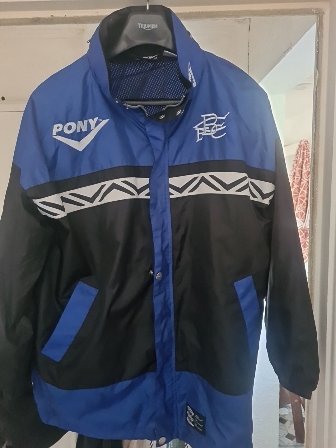 Giacca antipioggia allenamento calcio Birmingham City vintage PONY 1996 97 TAGLIA M 44" 46