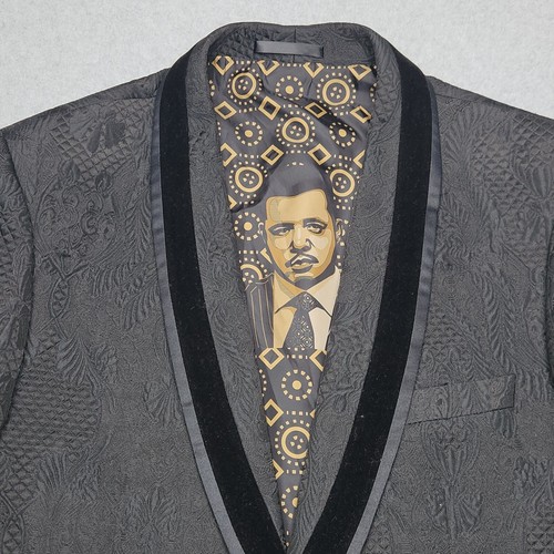 Empire Blazer Jacket Mens XL Black Paisley Fox Lucious Lyon Costume Cosplay - Picture 3 of 15