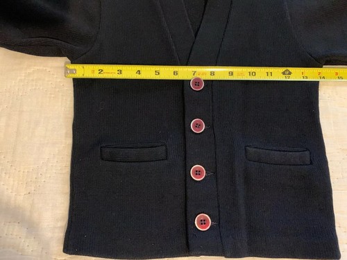School Apparel Navy Blue School Uniform Cardigan Sweater Size Y-XS (5) USA Made - Picture 5 of 11