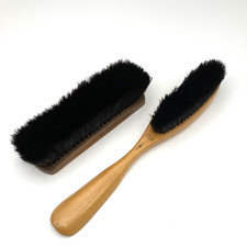 Lot of Wood Horsehair Shoe Brush 9"  Clothes Lint Bristle Brush  Shoehorn 14"