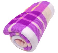 Tartan Fleece Throw Soft Warm Check Sofa Home Bed Blanket Car Travel Large Cover