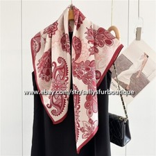 Boutique 100 Satin Silk Wrap Scarf Paisley Print Square Shawl 90cm
