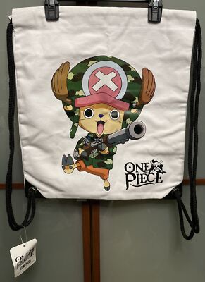 One Piece Anime Tony Tony Chopper Camo Military Style Drawstring Backpack Bag