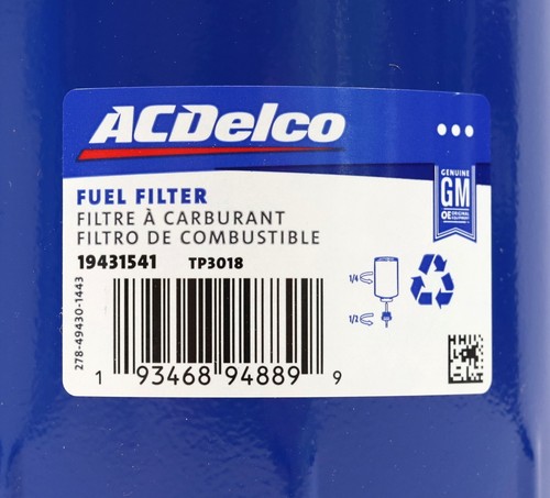 2001–2016 LB7 LLY LBZ LMM LML Duramax Fuel Filter GM ACDelco 19431541 / TP3018 - Picture 2 of 10