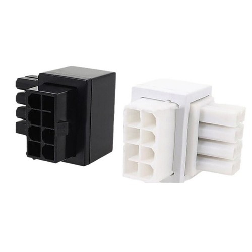 ATX 8Pin Female 90 Degree Angled To 8 Pin Male Power Adapter GPU Connector - Zdjęcie 4 z 10