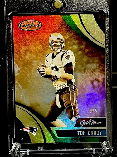 2018 CERTIFIED TOM BRADY GOLD TEAM MIRROR GREEN 3/5 WILL GRADE VERY WELL 📈 🐐