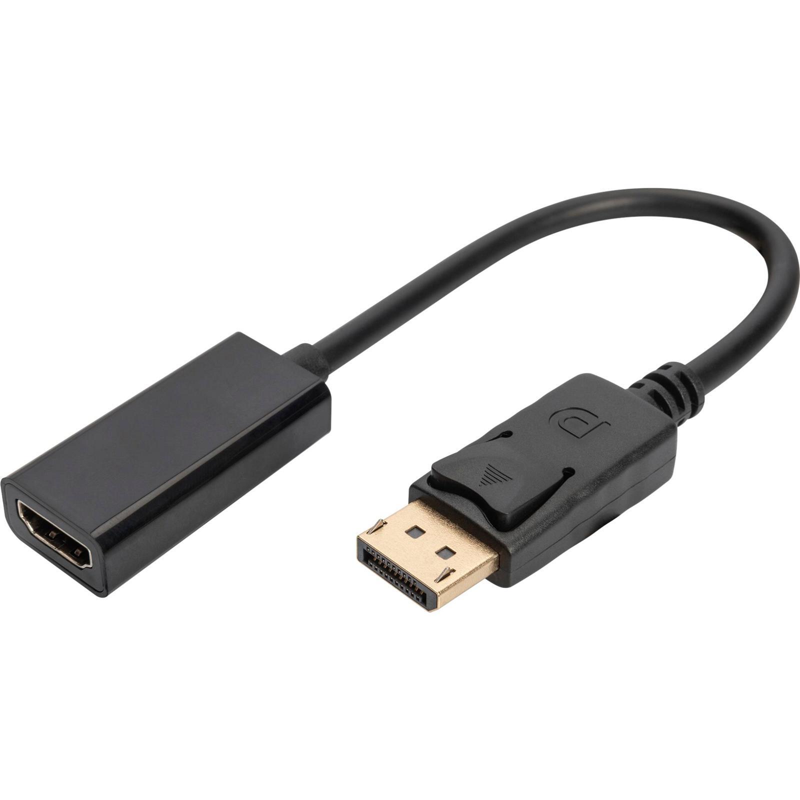 Digitus Displayport Ad/konverter Dp- Hdmi Typ A St/bu 15cm Schw.