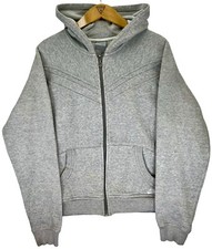 Vintage Y2K Silver Tag Nike Full Zip Hoodie Sweatshirt Gray Womens Sz XL 16-18