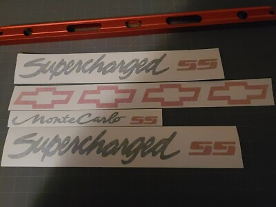 00-05 monte carlo supercharged ss and bow tie decals replace your worn emblems