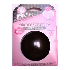 Hollywood Silicone CoverUps Nipple Concealers, Dark Skin Tone, Reusable