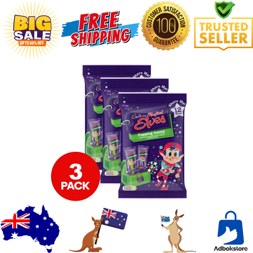 3x Cadbury Magical Elves Share Pack 144g Popping Candy Milk Chocolate Treats NEW eBay