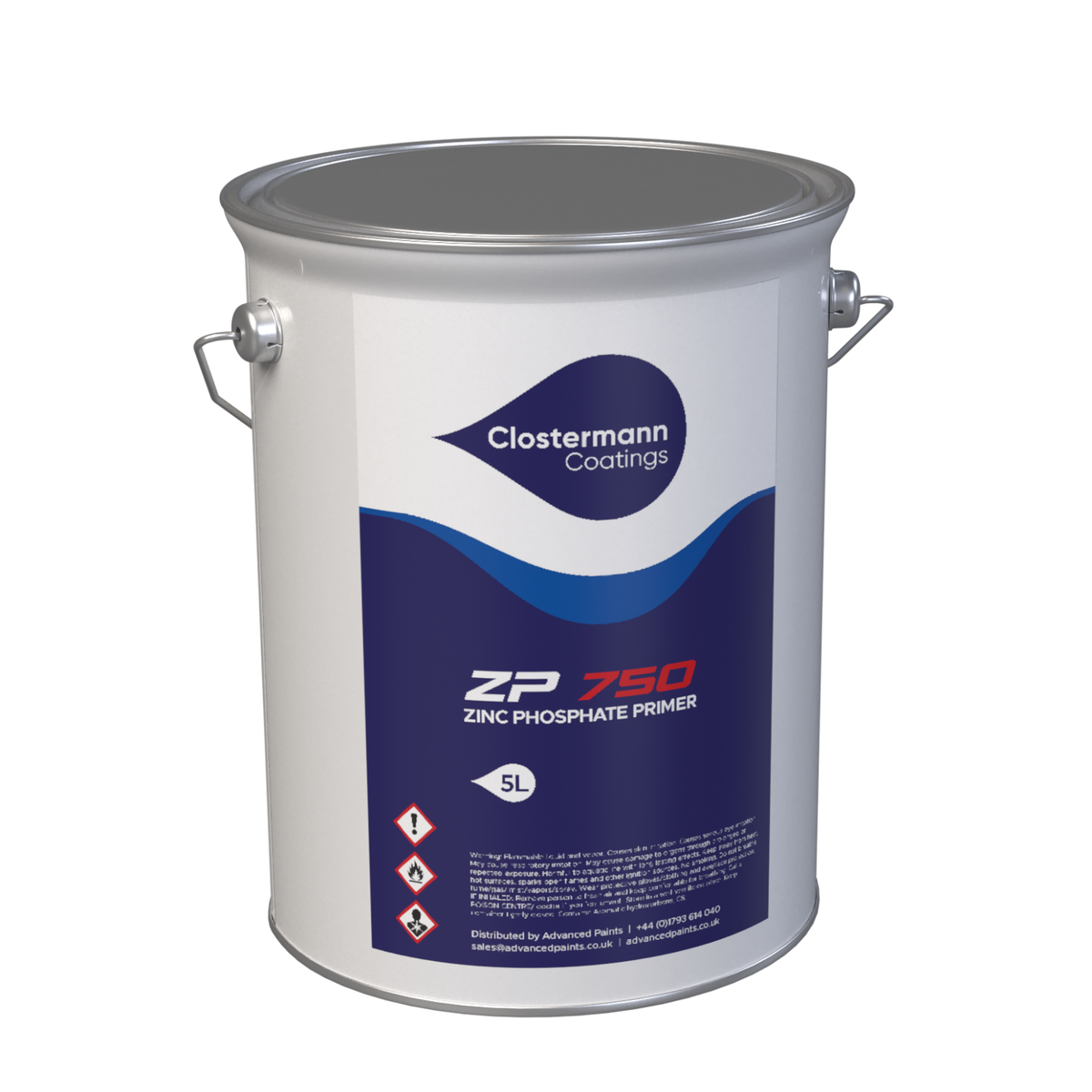 5L Grey Oxide 1K Primer Paint Zinc Phosphate Lead Free Undercoat