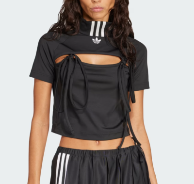 adidas Originals Ribbon Cut-Out Crop Top Women's Lifestyle Tee