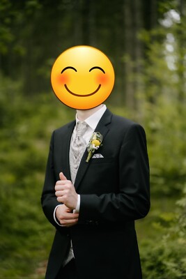 Carlo Cardini Hochzeitsweste mit Krawatte (Plastron) und Einstecktuch