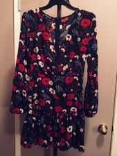 Parisian Brand Women's Sz 8 NWOT Faux Wrap V-Neck Back Zipper Closure Dress