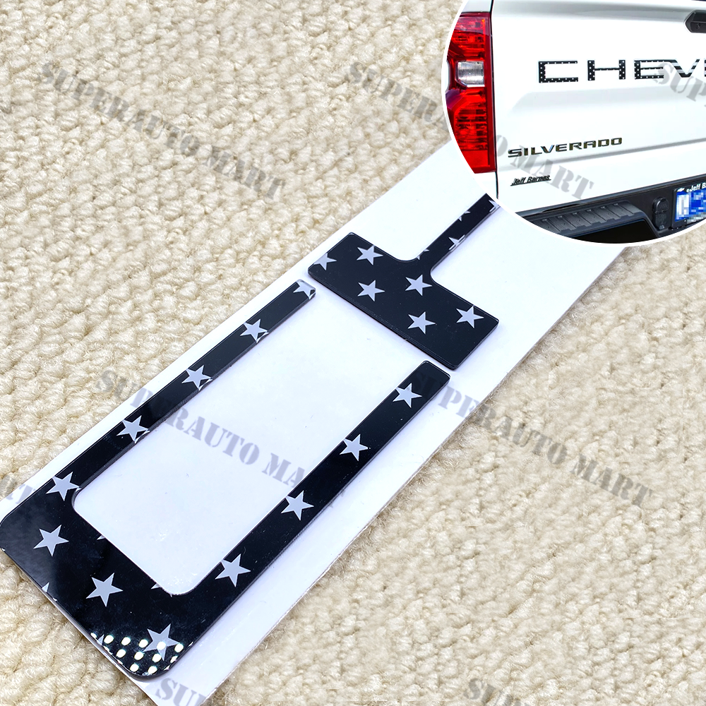 Black Flag 3D Tailgate Letters For 2019-2025 Chevro let Silverado 1500 2500 3500