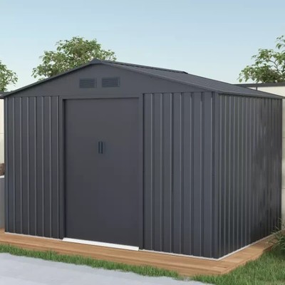6x9 Apex Dach Metall Gartenhaus Wasserdicht Sicher Outdoor Aufbewahrung