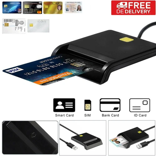 USB Chipkartenleser Kartenleser Personalausweis Lesegerät Smart Card Reader - Bild 5 von 21