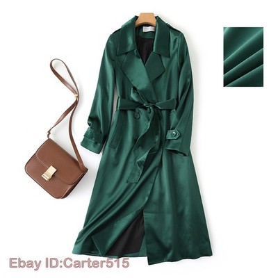 overcoat satin long coat