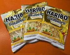 3 Bags Haribo Gold Bears Pineapple Limited Edition 4oz Bags Gummi Candy Gummy