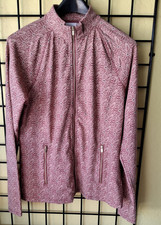 Women's Multicolor Sigrid Olsen Golf Tennis Jacket Large Zip Front Long Sleeve