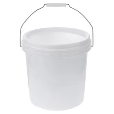 White Pails with Lids Heavy Duty Buckets Multipurpose Food Garde Sealing Pail...