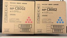 New Sealed Lot Of Two Genuine Ricoh MP C8002 Toners Cyan 842086 Magenta 842085