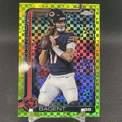 Tyson Bagent 2025 Topps Chrome Lime Green X-Fractor #54