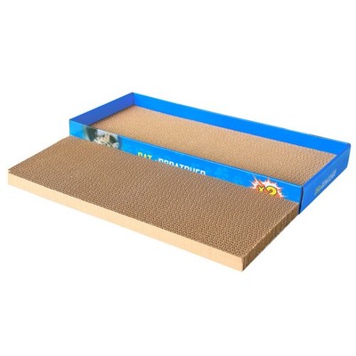 2pc Wellpapier Katzenklauenplattenplatte Typ Spielzeug Katzenfeindplatte