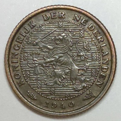 1940 Netherlands 1/2 Cent - Uncirculated BN (Lot#1)