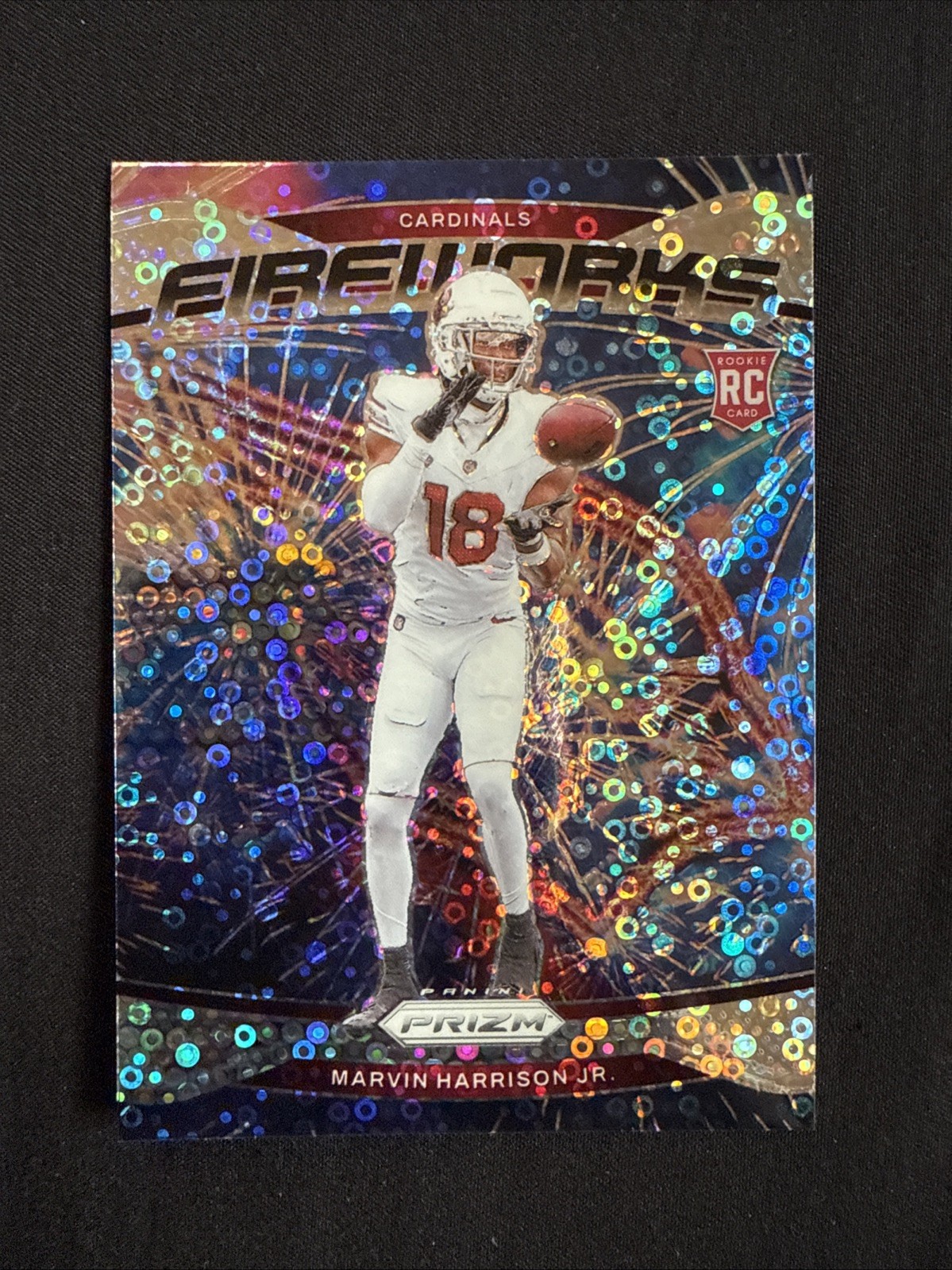 2024 Panini Prizm - Fireworks Marvin Harrison Jr. #20 No Huddle Prizm (RC)