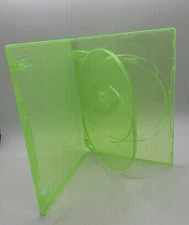 New OEM 14mm Replacement Double Game Cases Microsoft Xbox 360 Green, QJ2-XBOX360
