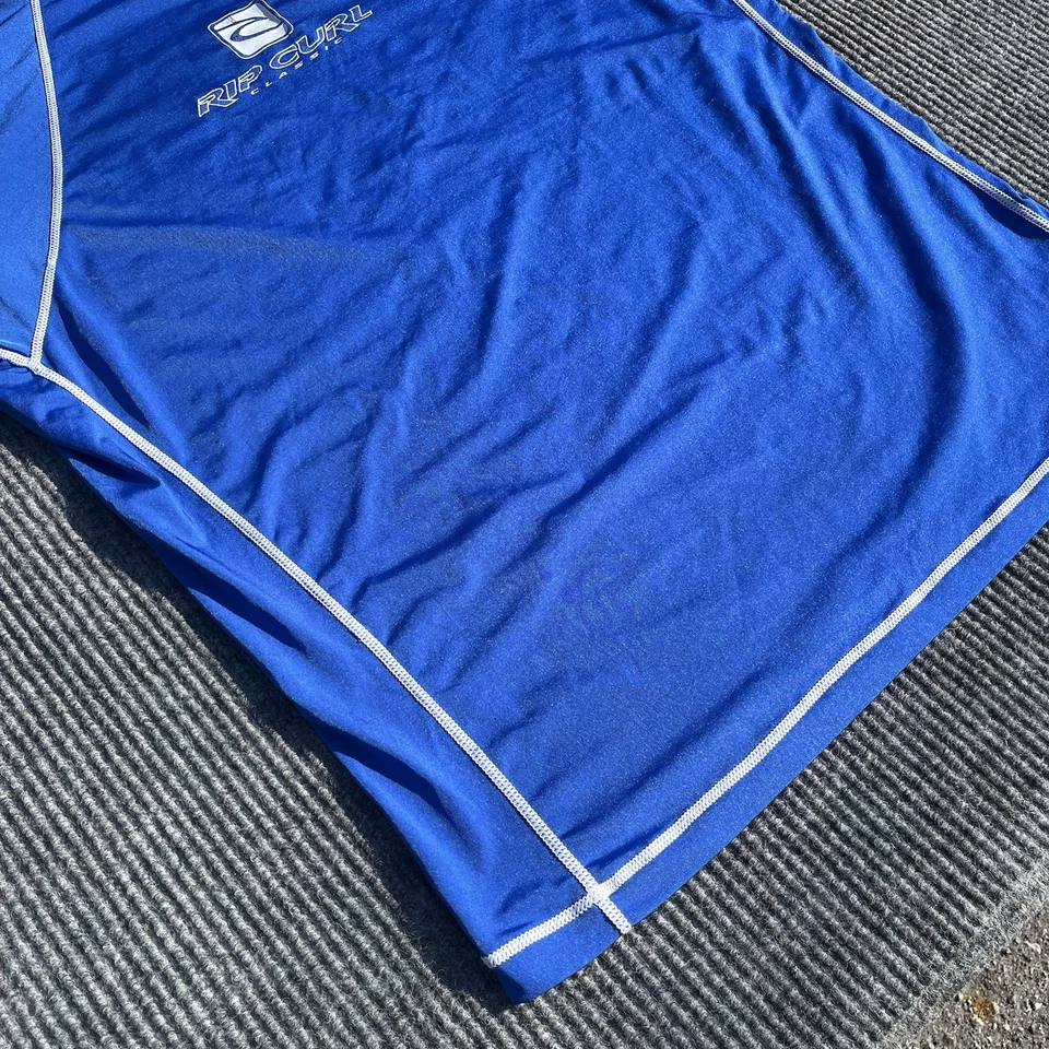 Rip Curl Rash Guard Classic Short Sleeve Size 2XL Blue Water Sports‎ Surf Beach - Image 4 of 4