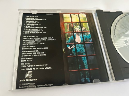 David Bowie The Rise And Fall Of Ziggy Stardust Spiders From Mars RCA FIRST CD - Picture 5 of 6