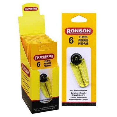 1 Box Ronson Lighter Flints Box contains 12 Cards for a Total OF 72 Flints