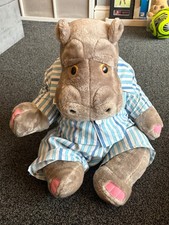 1987 Official Tebro Toys Silentnight HIPPO soft cuddly toy large size