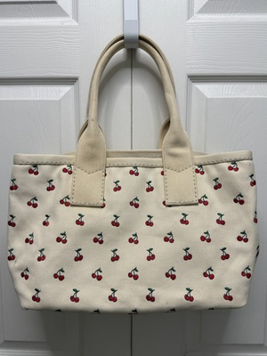 #ad #ad Marc Jacobs Embroidered Canvas Tote in Off White Cherry Print $39.00