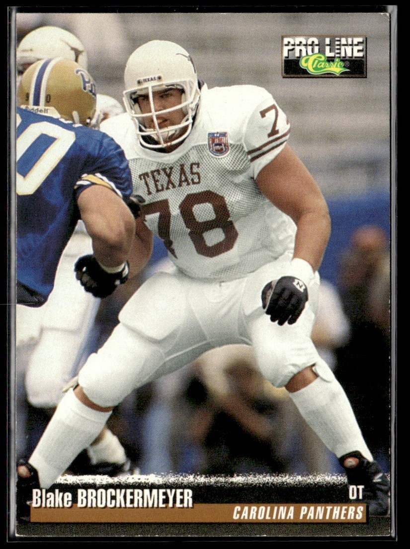 1995 PRO LINE CLASSIC BLAKE BROCKERMEYER CAROLINA PANTHERS RC #331