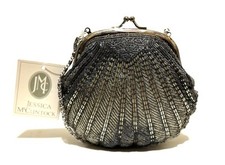 RARE Jessica McClintock Vintage Classic Beaded Kisslock Evening Clutch Purse WOW