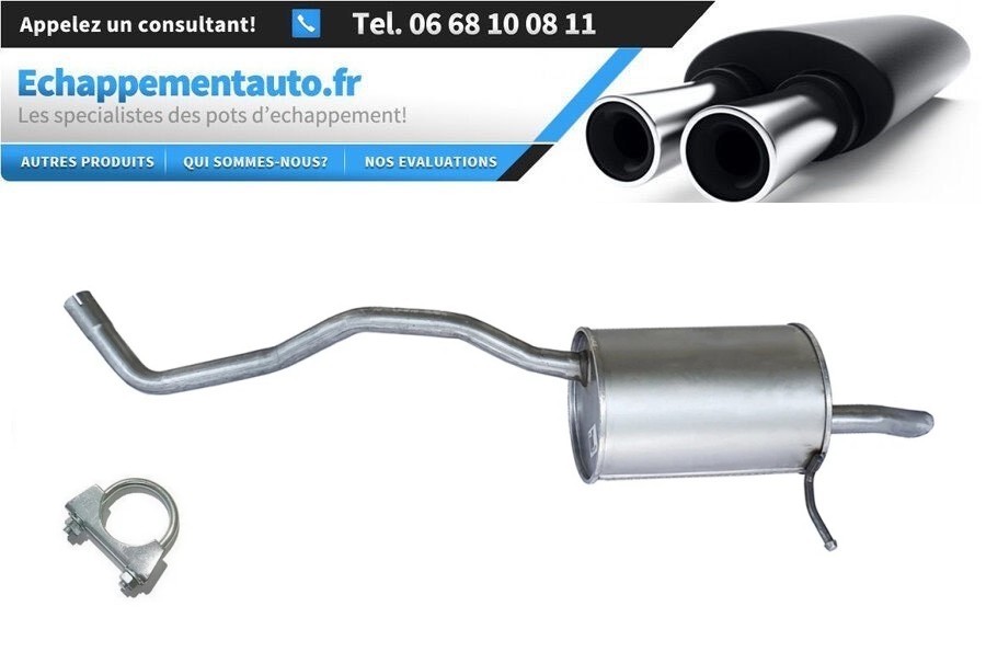 Silencieux arrière Clio 4 1.2 hayon pot d'échappement d'origine 200103241R