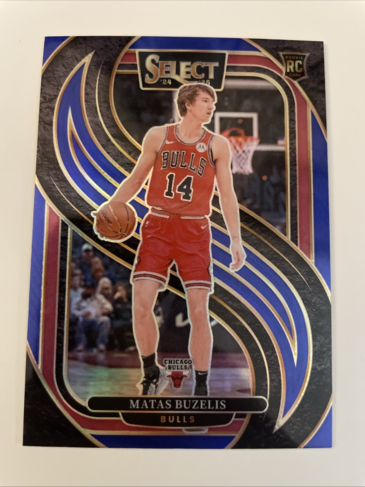 Matas Buzelis 2024-25 Panini Select Premier Level Retail Blue Silver Prizm #166